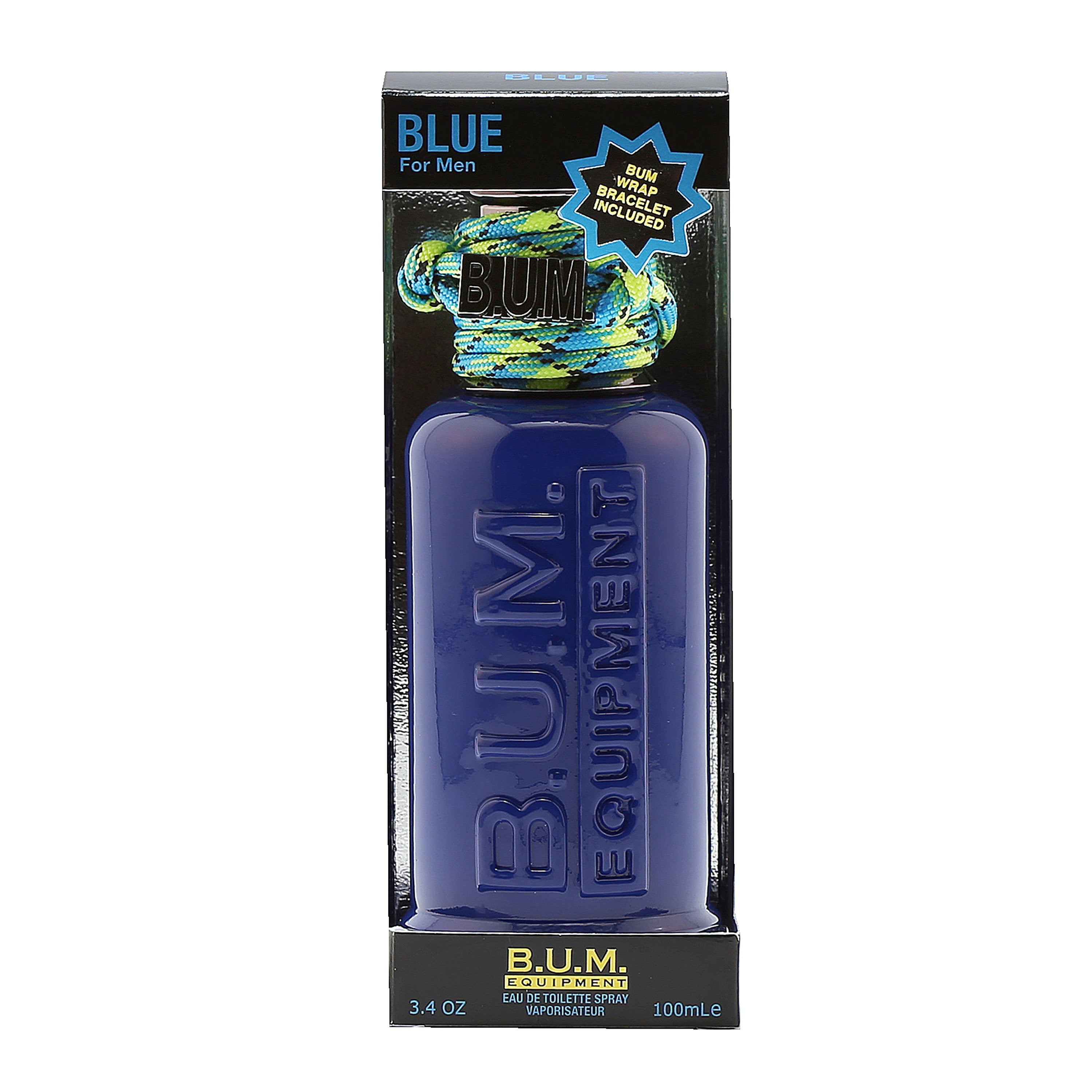 Cologne - BUM EQUIPMENT BLUE FOR MEN - EAU DE TOILETTE SPRAY WITH WRAP BRACELET, 3.4 OZ