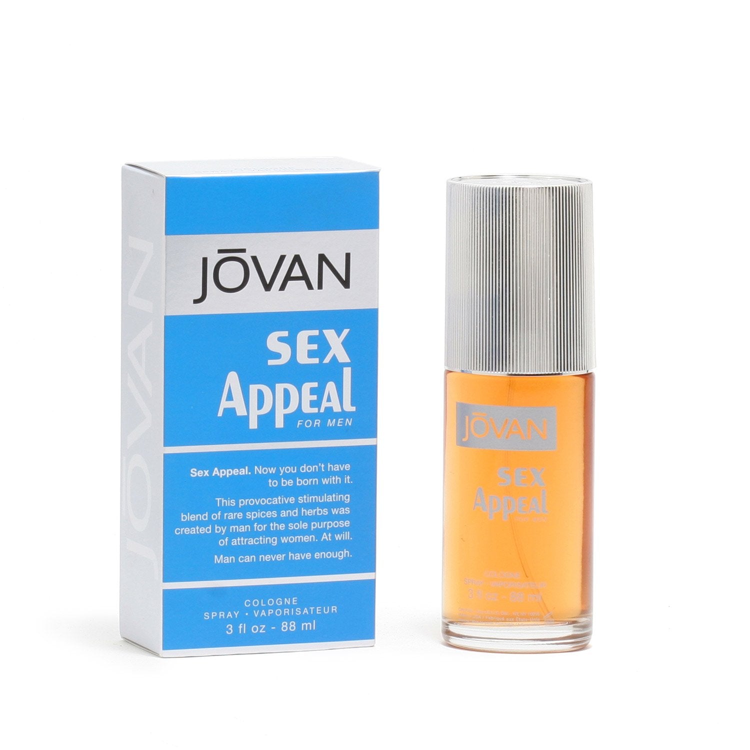 JOVAN SEX APPEAL FOR MEN - COLOGNE SPRAY, 3.0 OZ