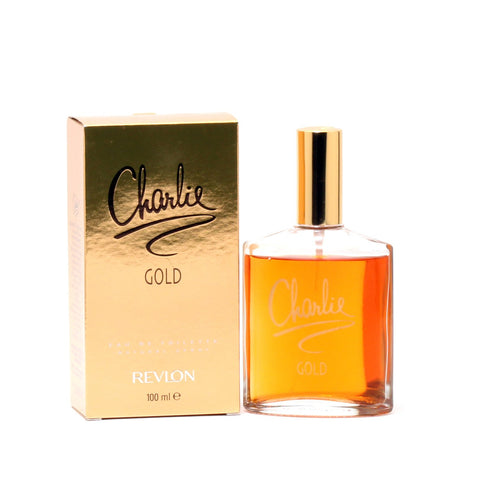 Perfume - CHARLIE GOLD FOR WOMEN BY REVLON - EAU DE TOILETTE SPRAY, 3.3 OZ