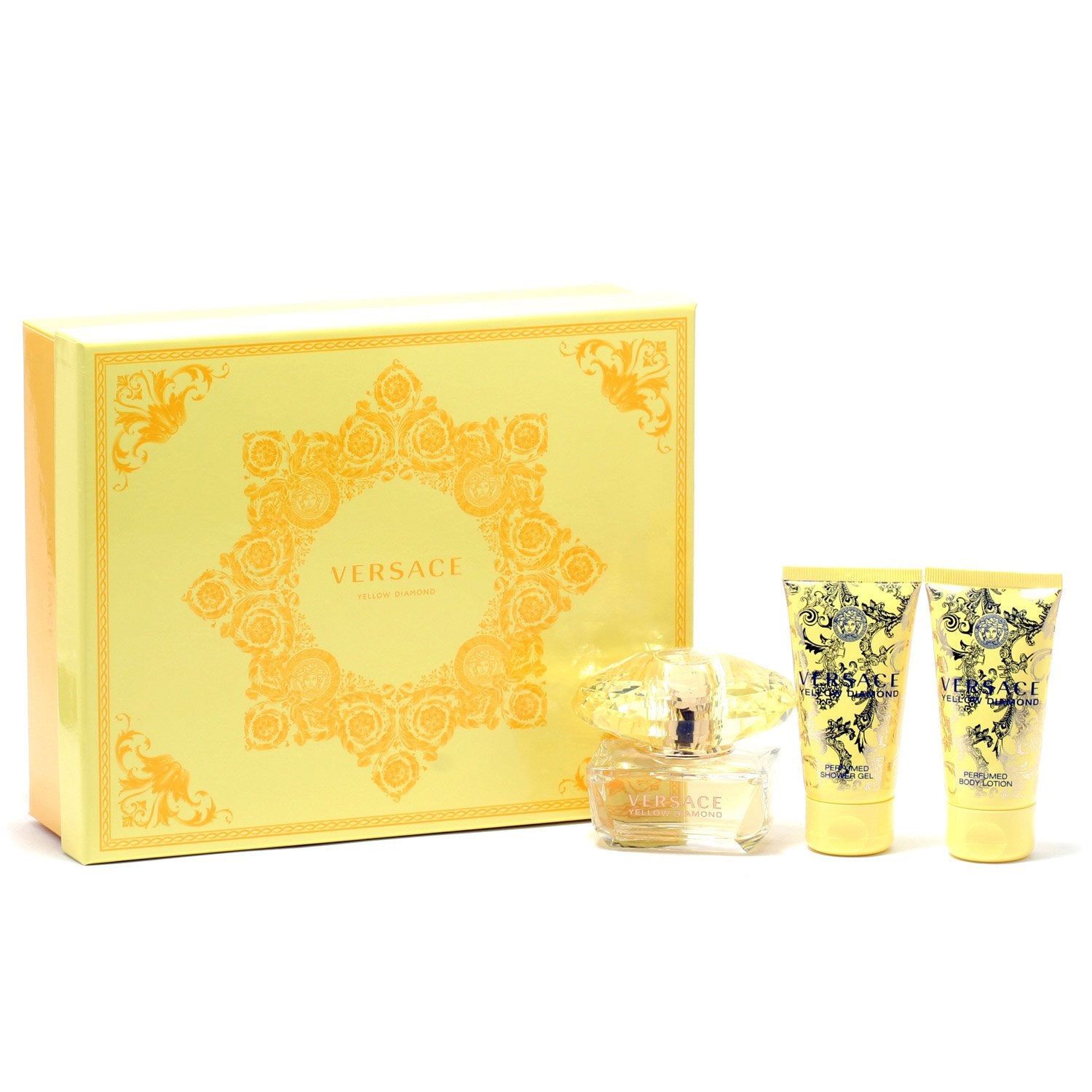 Perfume Sets - VERSACE YELLOW DIAMOND FOR WOMEN - ESSENTIALS GIFT SET